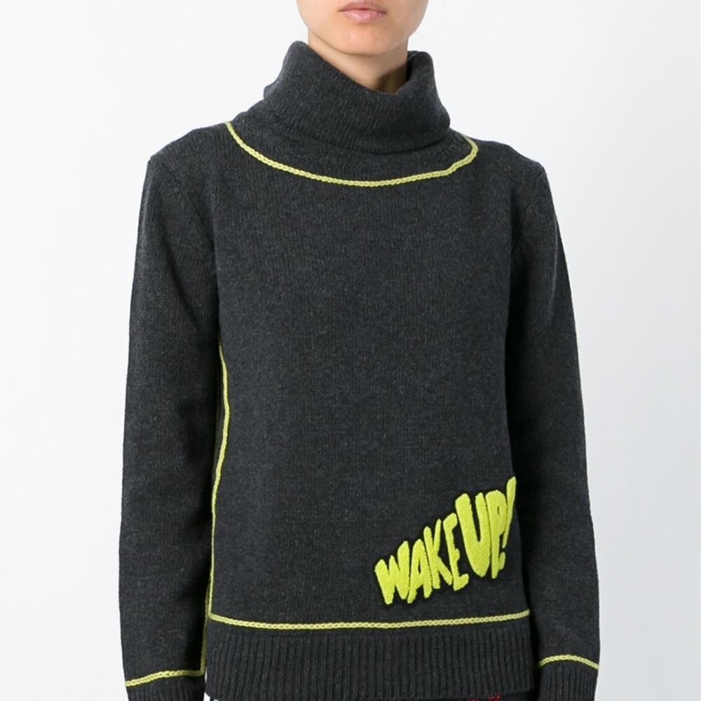 Mira Mikati Turtleneck Sweater Gray Small - Picture 2 of 8